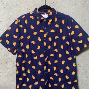 TACOS!! Men’s short sleeved button down - slim fit